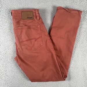 Mavi Zach Straight‎ Leg Jeans Mens 30x32 (30x30) Khaki Pink Cotton Stretch Twill